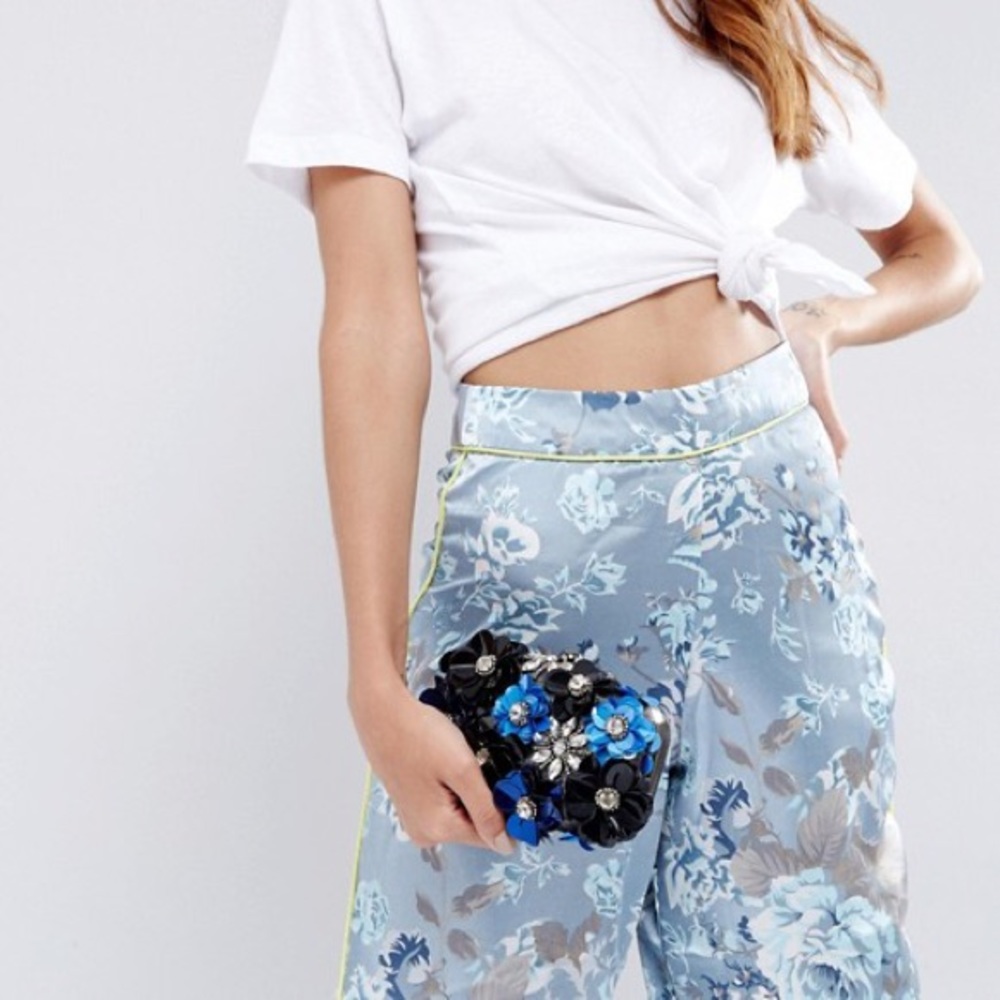 Park Lane Handmade Floral Embellished Clutch